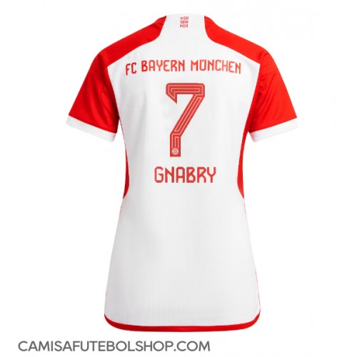 Camisa de time de futebol Bayern Munich Serge Gnabry #7 Replicas 1º Equipamento Feminina 2023-24 Manga Curta